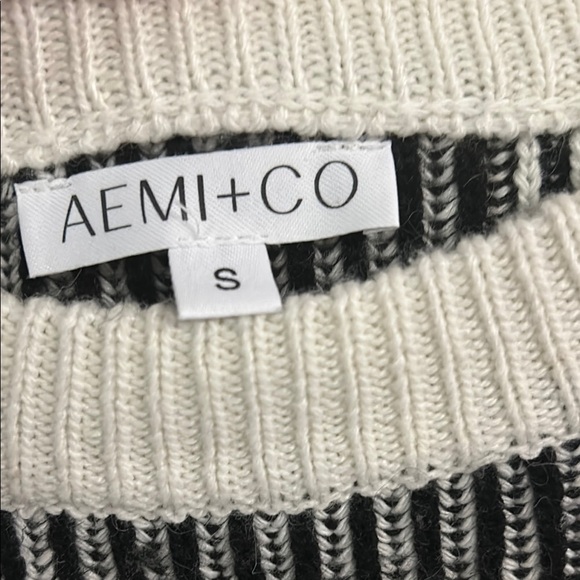 Striped Black and White Sweater - Picture 2 of 4